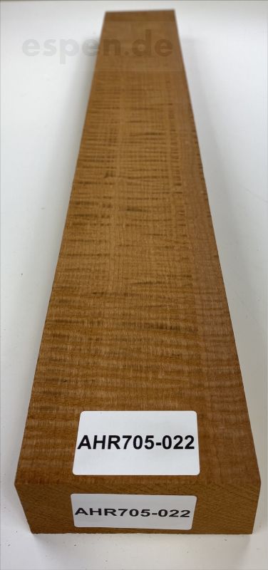 Neck Sycamore / European Maple, Unique Piece #022, curly, roasted "Choco"  730 x 109 x 46mm